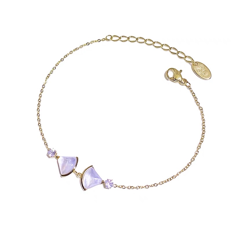 New simple and elegant shell bracelet for women, featuring a niche and light luxury Jieya steel decoration Specification image