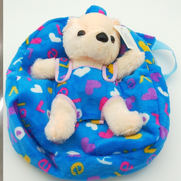 Cartoon doll plush toy bag split plush doll toy cartoon bag