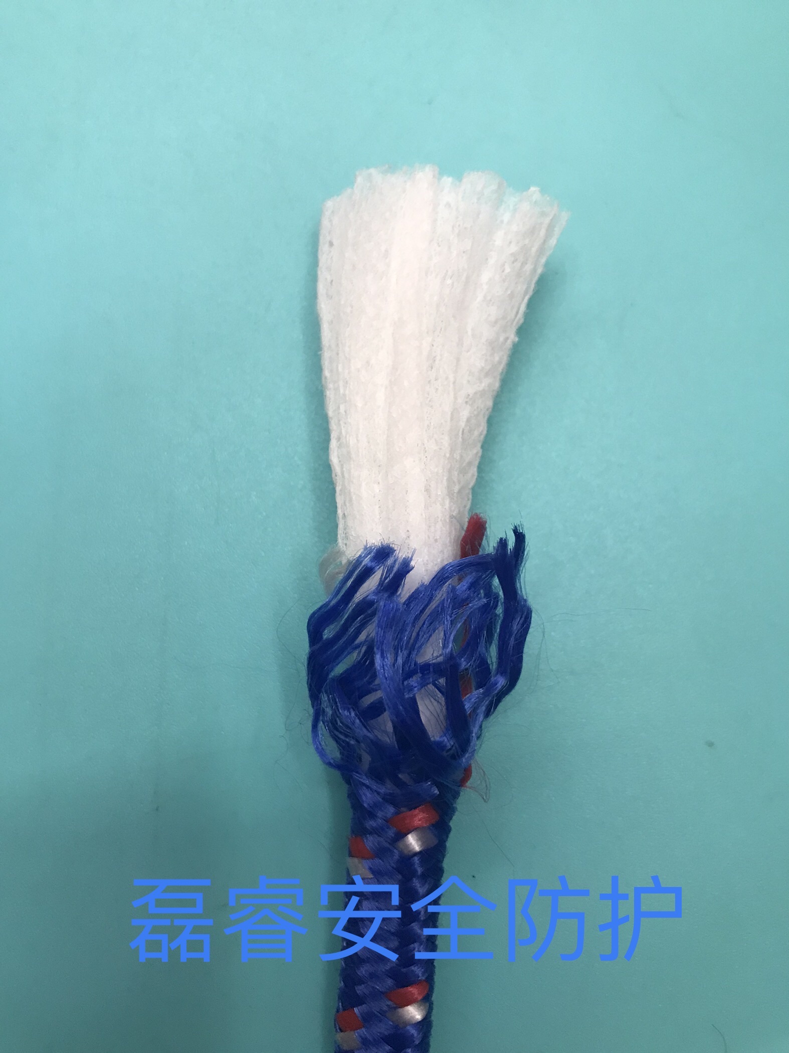 Blue, white and red polypropylene non-woven fabric core-wrapped rope 10mmx20m, pet leash, universal binding rope, strapping rope, clothes drying rope. detail image 5