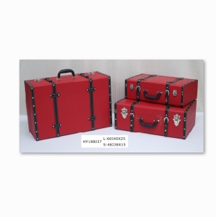 Vintage box Vintage leather box hand-held wooden box antique box storage box Shop window decoration display props box