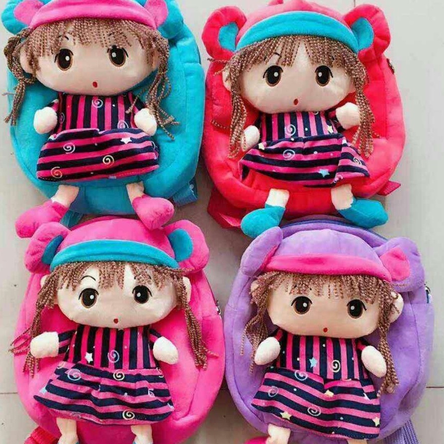 Toy doll plush school bag