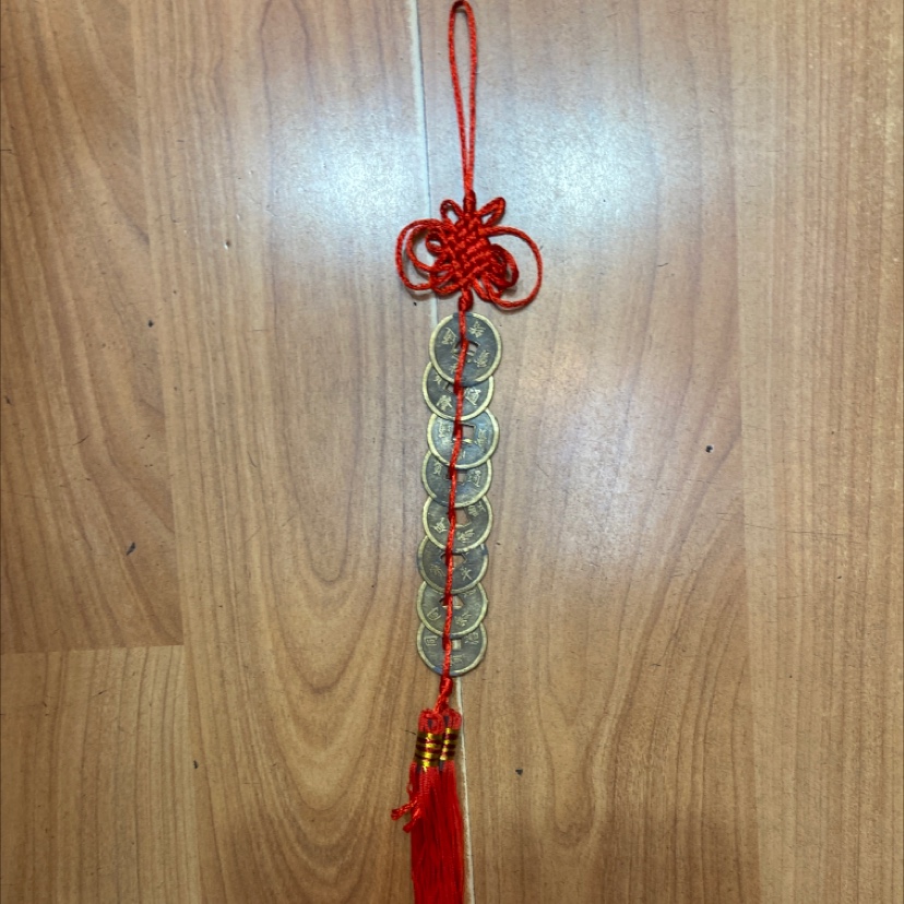 R center knot hanging small eight piece copper string