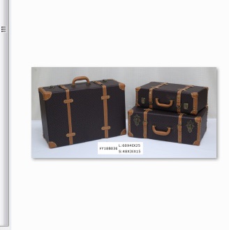 Vintage box Vintage leather box hand-held wooden box antique box storage box Shop window decoration display prop box