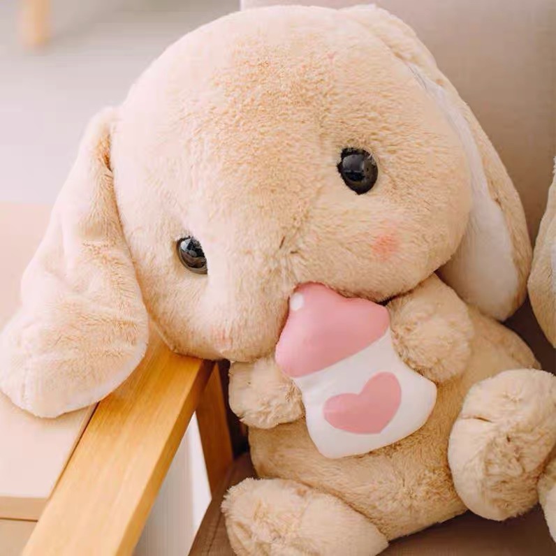Stuffed toy Doll girl Cute girl heart bunny doll Lop rabbit doll Birthday gift girl 9