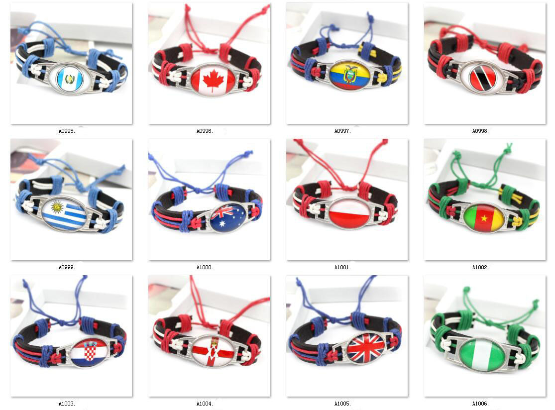 FLY286  32个美国NFL橄榄球队 牛皮编织伞绳求生手链 手镯 手环 bracelet详情图5