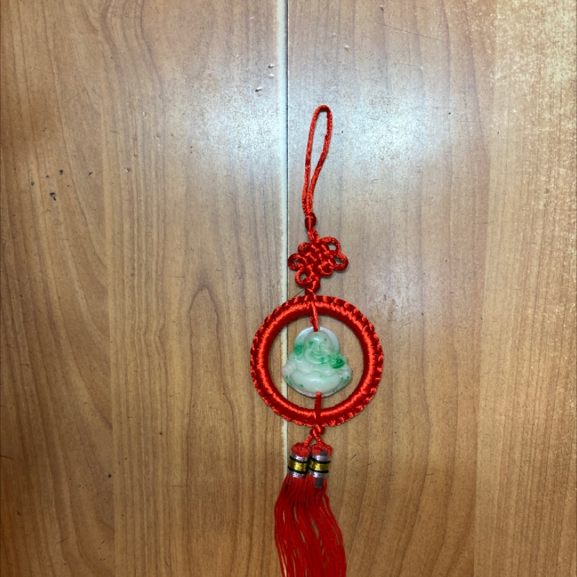 R Small knot red circle small jade laughing Buddha