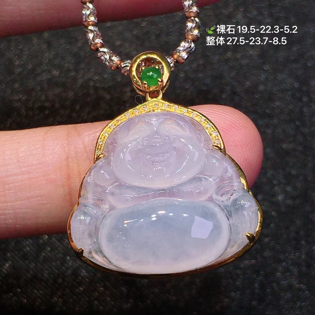 Ice Buddha statue pendant