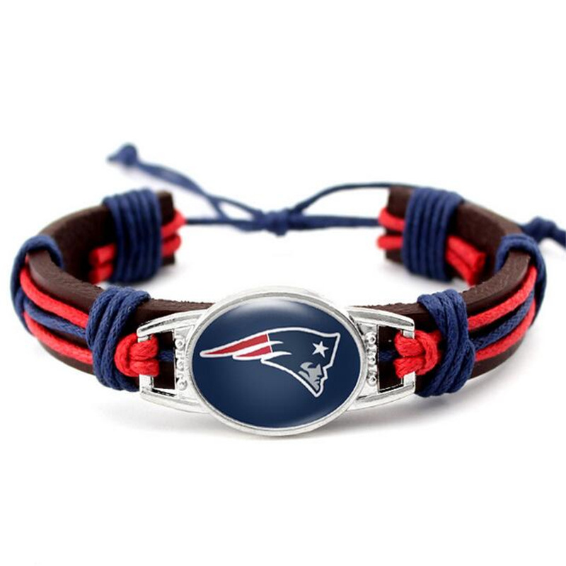 FLY282 32 American NFL football team cowhide braided parachute survival bracelet bracelet