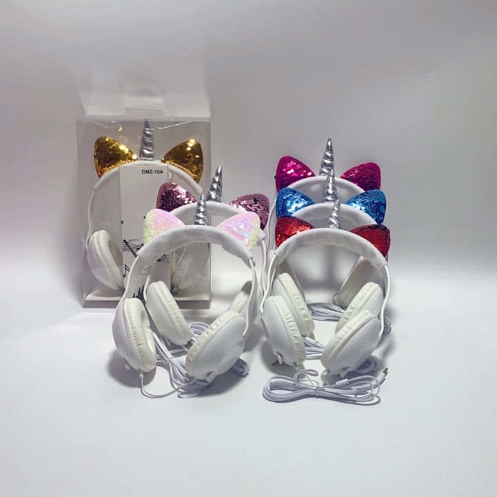 DMZ-10A独角兽卡通头戴式儿童礼品耳机图