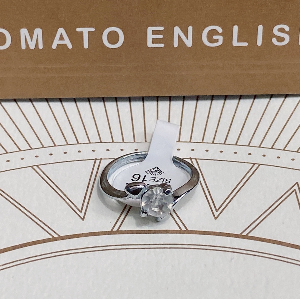 Electric white K color preserving alloy material 4 cm inlaid resin diamond popular fashion trend women's ring 13