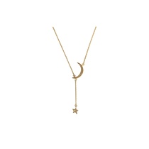 Niche design necklace female fashion network red splicing collarbone chain simple light luxury temperament choker 2021 new moon hanging star necklace 13