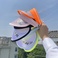 儿童夏季防紫外线遮阳帽男女童户外运动韩版百搭变色防晒帽空顶帽图