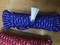 蓝加白红丙纶无纺布包芯绳10mmx20m，宠物牵引绳，通用绑绳，捆扎绳，晾衣绳。白底实物图
