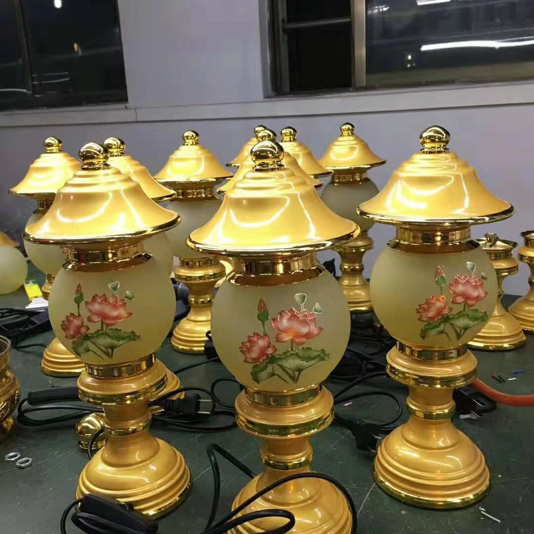 9-grade seven-color copper palace lanterns, Deyuan Craft lotus lanterns and flower lanterns from Yiwu City, Zhejiang Province details Picture