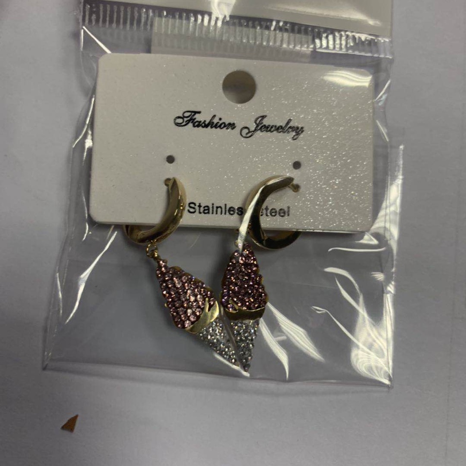 Lollipop stone buckle earrings, earring source manufacturers fast hand live Tiktok preferred