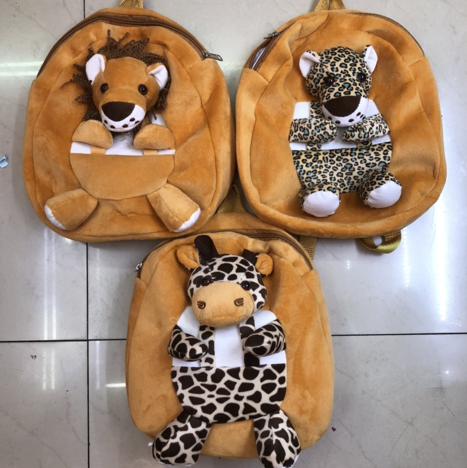 Cartoon doll stuffed toy bag Stuffed cartoon toy backpack children's snack bag