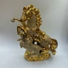 30Cm golden ceramic horse and mare craft ornaments, direct sales from the factory, animal ceramic home and office decoration ornaments, Golden castle vase factory Specification image
