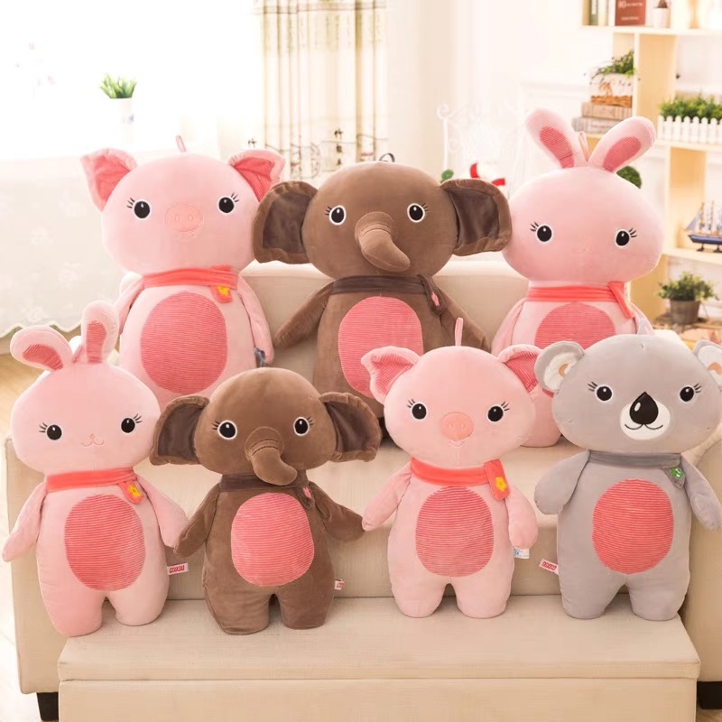 Soft down cotton elephant rabbit Piglet Koala plush toy soft doll doll throw pillow girl gift 44