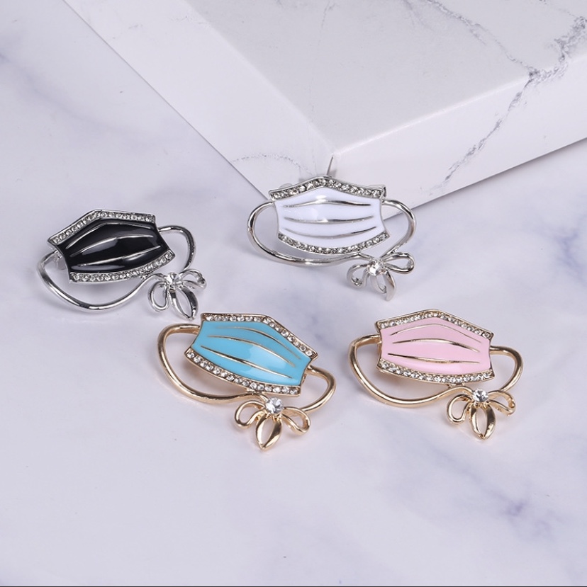 工厂直销跨境胸针别针卡通口罩批发【外贸专供】