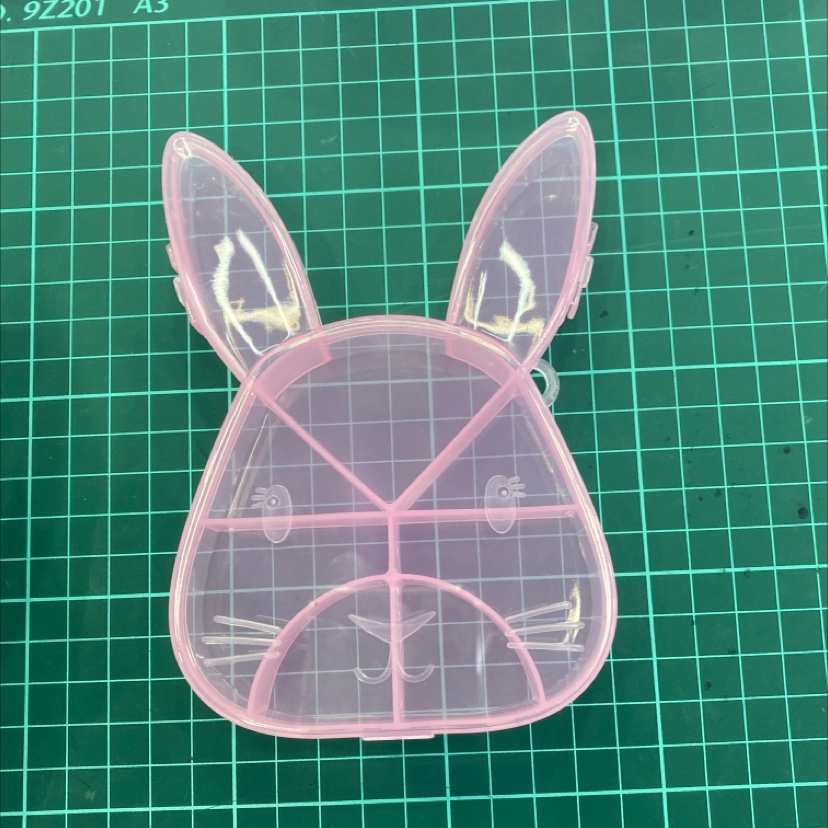 Square box pink standing rabbit available from stock