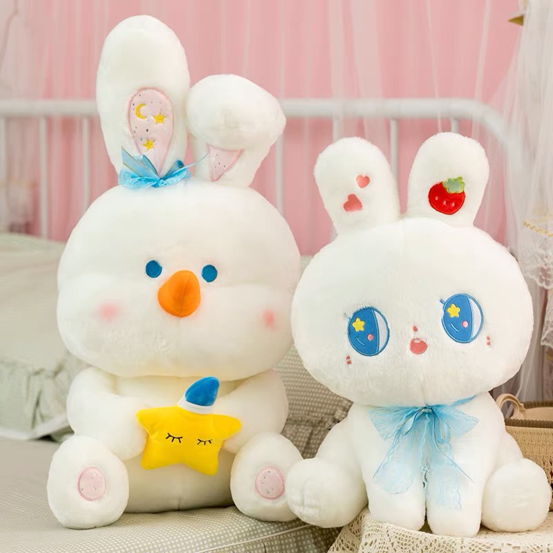 Rabbit doll plush toy cute big White rabbit throw pillow girl sleeping doll doll girl birthday gift 1