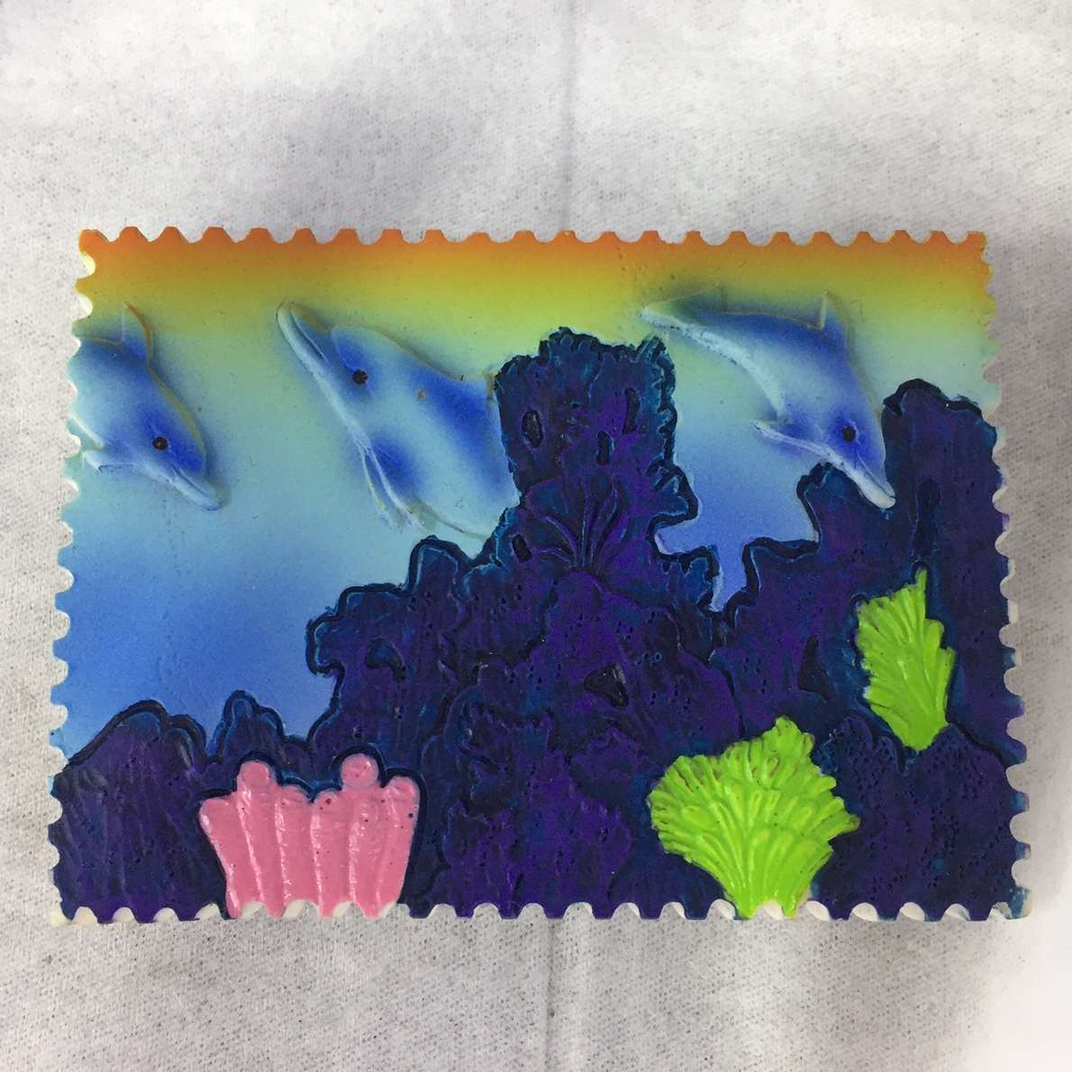 Adhesivo de refrigerador de paisaje de playa ins magnetic stickers personalidad creativo marine refrigerador adhesivo 0740 contra el viento