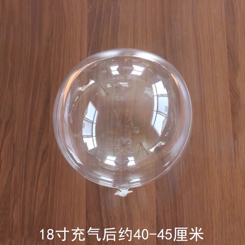 网红透明波波球50个装10寸18寸24寸地推彩灯气球装饰玫瑰花束气球001详情图4