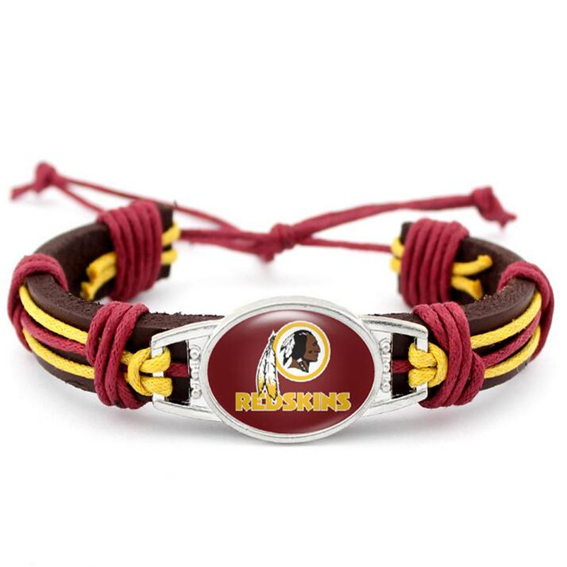 FLY288 32 American NFL football team cowhide braided parachute survival bracelet bracelet