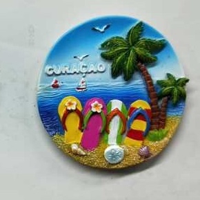Beach Scenery Fridge Magnet ins Magnetic Sticker, personalized and creative ocean fridge magnet 0718 Against the wind