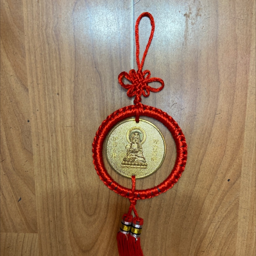 R small knot red ring hanging gold imitation copper Guanyin