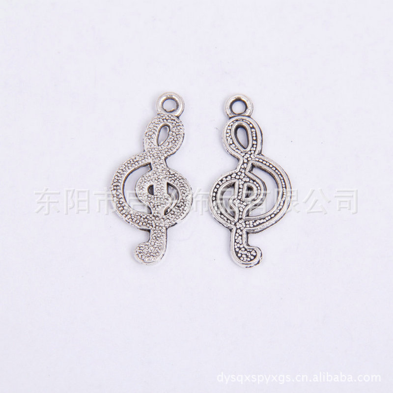 Alloy accessory note pendant