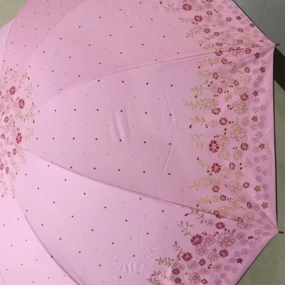 H711三折伞商务伞黑胶遮阳伞晴雨伞...