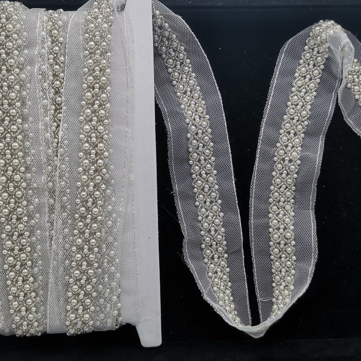 DIY exquisite jewelry accessories, lace trim, handcrafted skirts, clothing decorations, panda rhinestones, elegant jewelry 1394