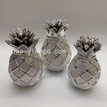 Creative electroplated pineapple ornament Fruit Home Hotel decoration Ceramic artifact Golden ornament Porch ornament Ceramic Pineapple artifact 6 Golden Castle vase