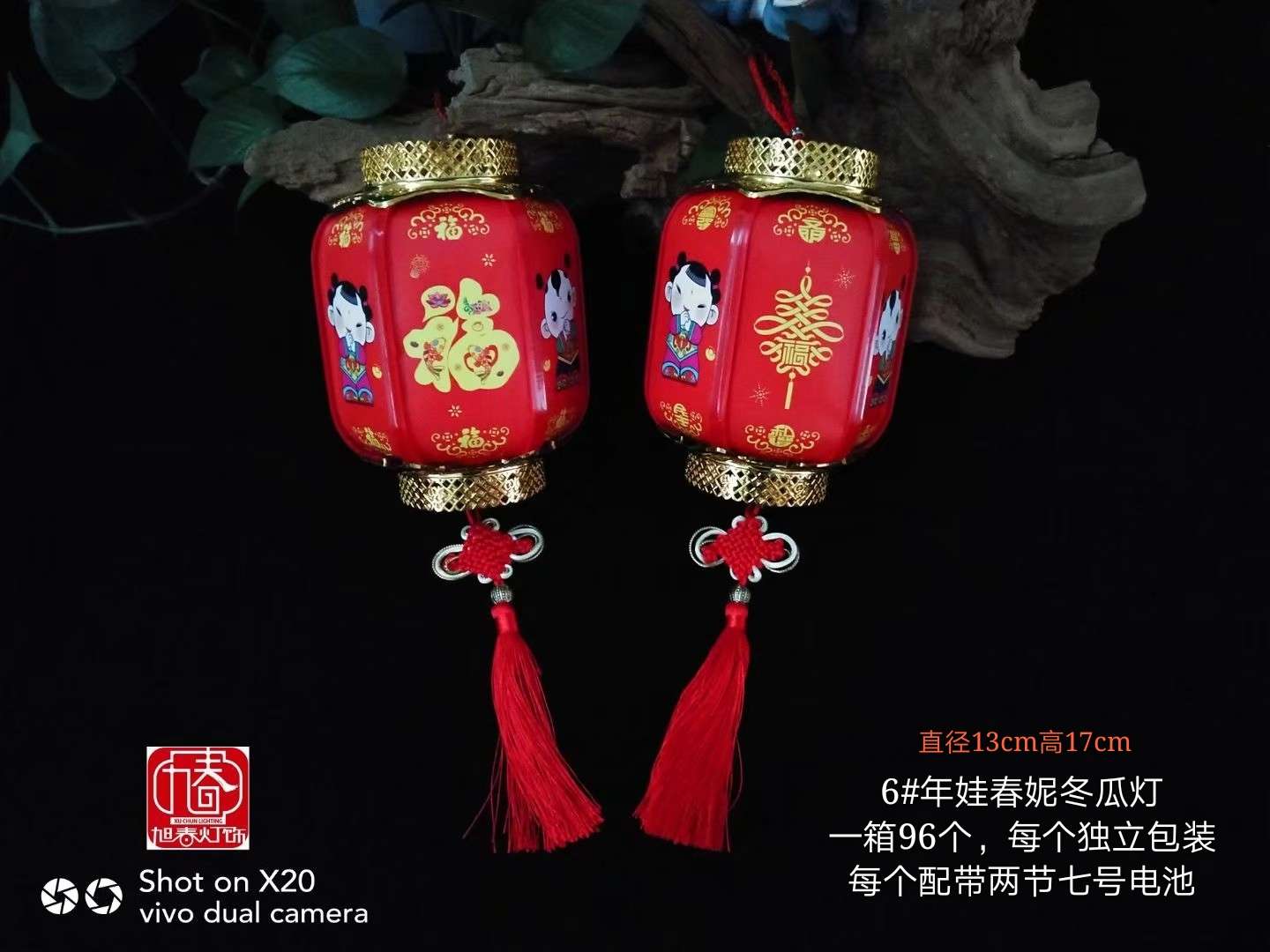 New Year Lantern Relocation Children Light Battery Portable Lantern Festival Palace Lantern Spring Festival Fuwa details Picture