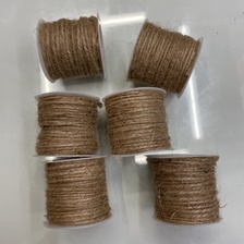 三股麻绳2毫米10米一卷黄麻绳环保绳捆绑装饰材料