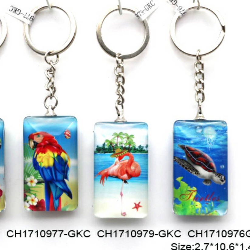 Paisaje de playa refrigerador adhesivo ins magnético personalidad creativo cristal llavero 0753 contra el viento