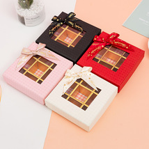 情人节创意礼品巧克力礼盒 生日520礼物开窗透明蝴蝶结包装盒批发