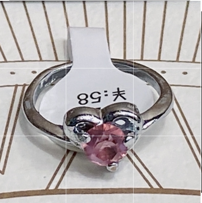 Electric white K color preserving alloy material 6%inlaid resin diamond popular fashion trend women's ring 5