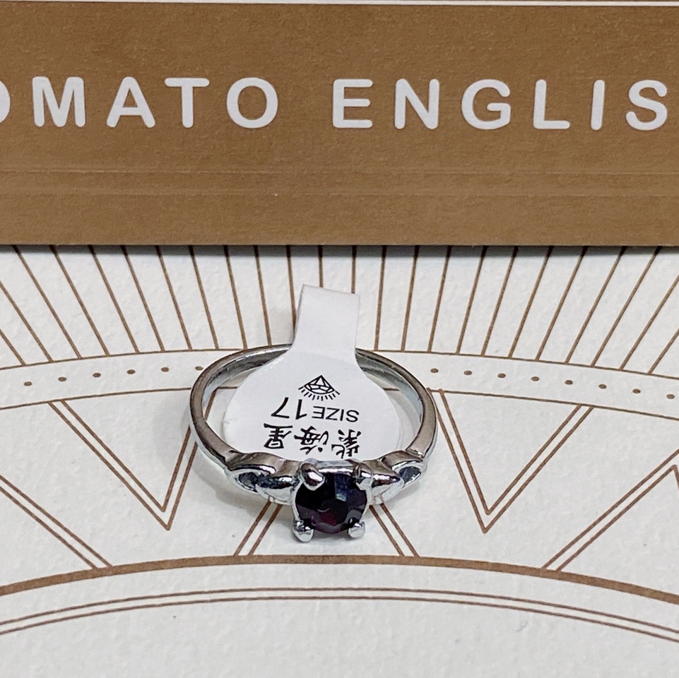 Electric white K Color preserving alloy material 4 cm inlaid resin diamond popular fashion trend women's ring 14