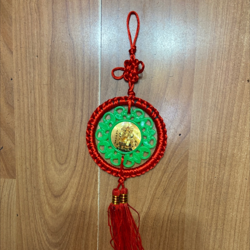 R small knot Red circle hanging green five blessing Guanyin blessing