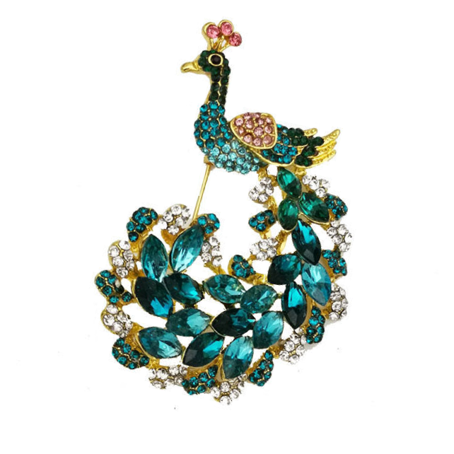 Japanese Korean version of the trend peacock high-grade female brooch suit temperament corsage suit jacket collar pin 100 collocation decoration