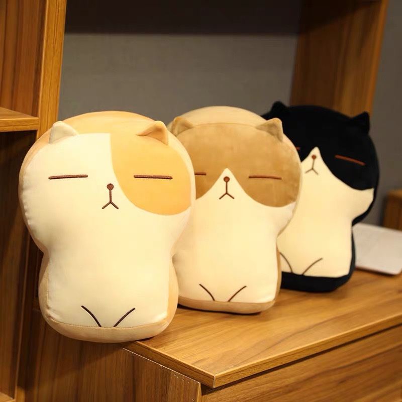 Cute toast cat plush toy doll doll doll bed cat sleep pillow super soft girl