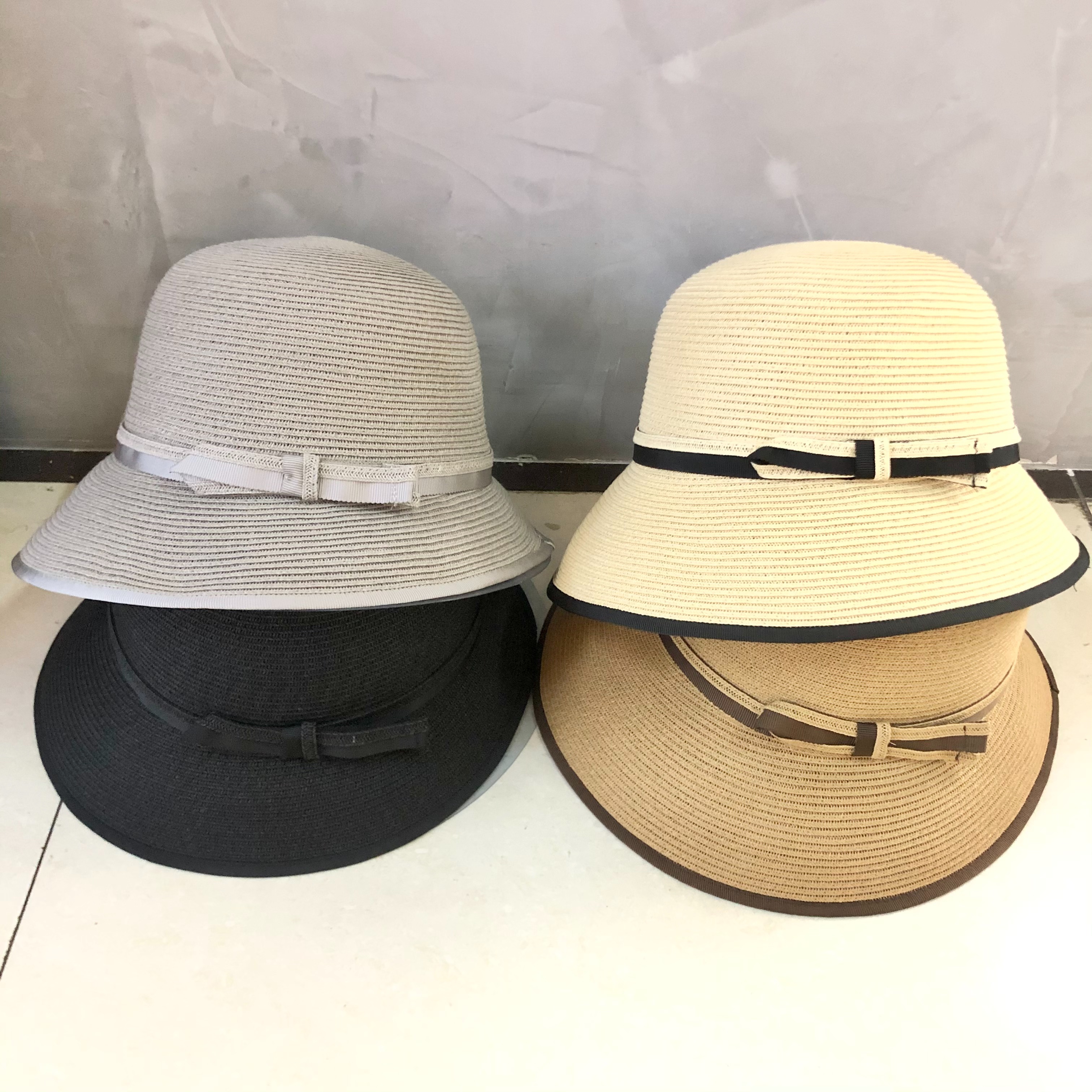 Kk Hat Broad Hat Industry Japanese Braid Braided Hat Ladies Folding Basin Hat Summer Fisherman Hat Straw Hat Ladies Outing Sun Block Hat Tide undefined