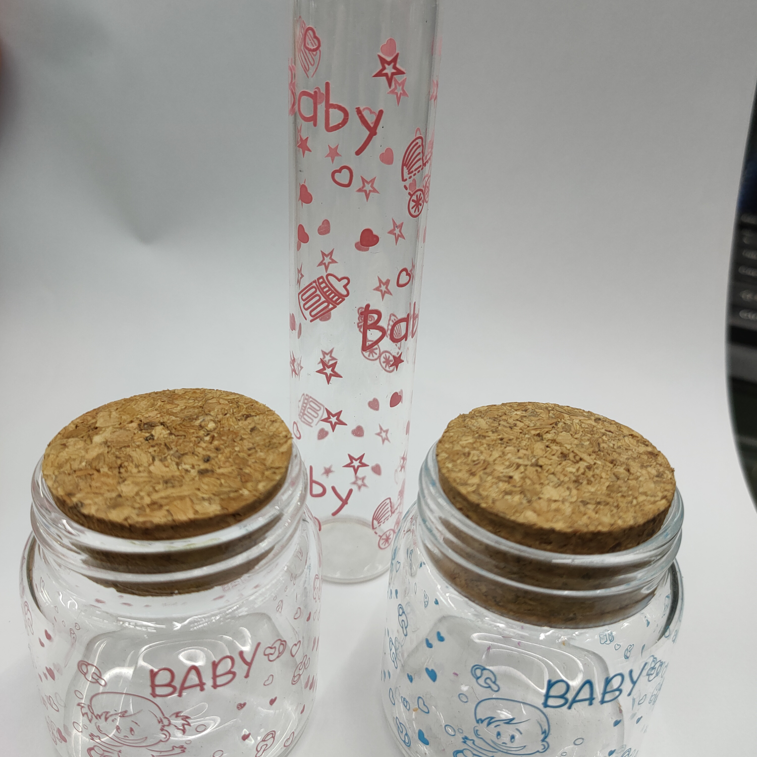 龙川玻璃工艺 D 3  1街  7828  蓝色宝贝瓶4.7*5