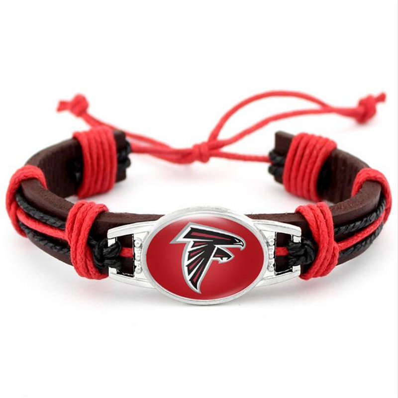 FLY275 US NFL football team cowhide braided parachute survival bracelet bracelet