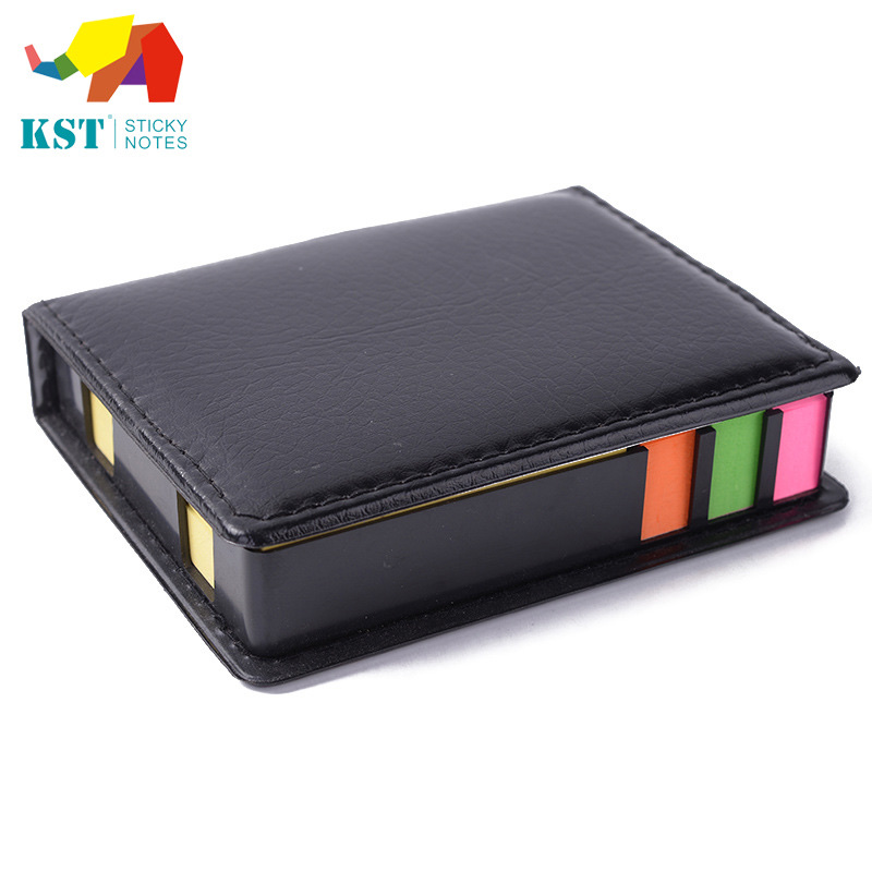 恺斯特黄纸荧光色彩色便签纸便签盒PU记事贴套装厂家批发详情图6