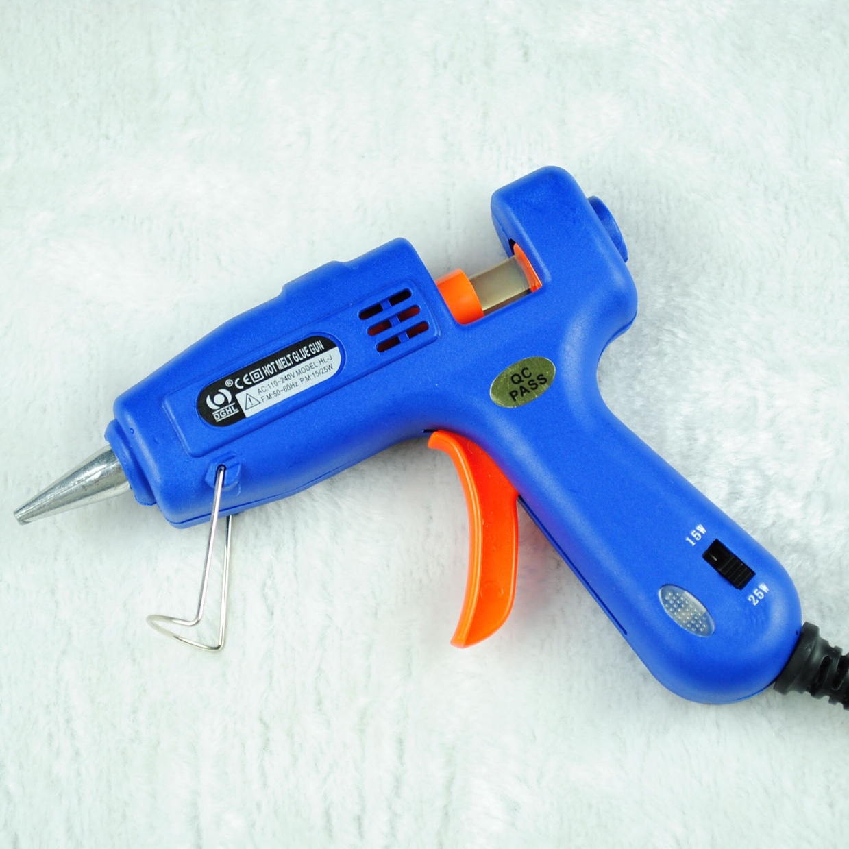 Blue double-temperature glue gun