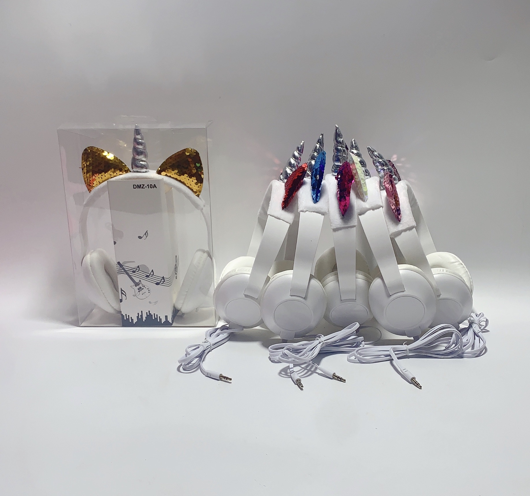 DMZ-10A独角兽卡通头戴式儿童礼品耳机详情图2