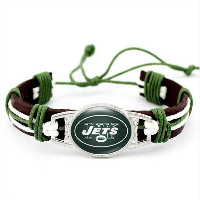 FLY289 32 American NFL football team cowhide braided parachute survival bracelet bracelet